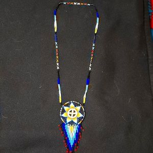 Hand crafted Native American style beaded necklace